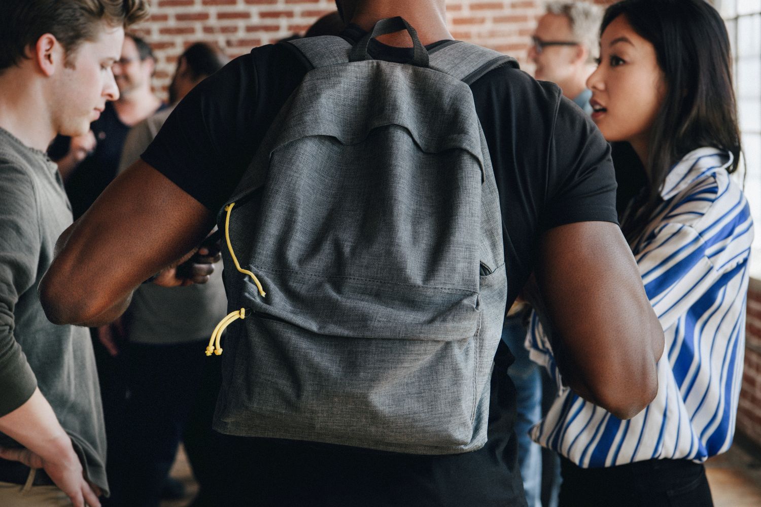 man wearing backpack